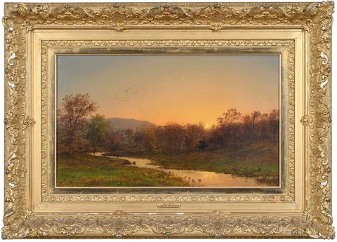 Jasper Francis Cropsey, Sunset, 1870, oil on canvas
