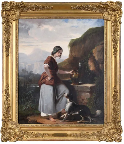 William Sidney Mount, Girl with Pitcher, oil on canvas
