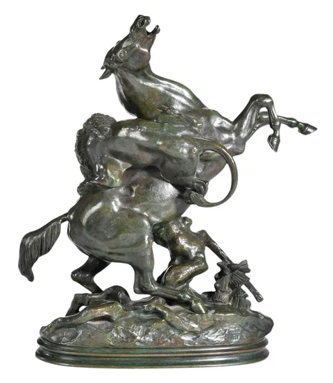 Cheval surpris par un lion by Antoine-Louis Barye, bronze, sold Oct 2025