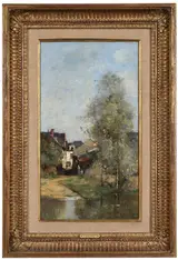 Paul Désiré Trouillebert, Sunlit Village Street