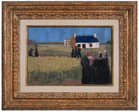 Maurice Denis, Paysage Aux Bretons, circa 1904, oil on board