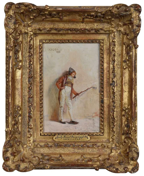 Ignaz Gaugengigl, Servant resting with his candle snuffer, 1892, oil on panel