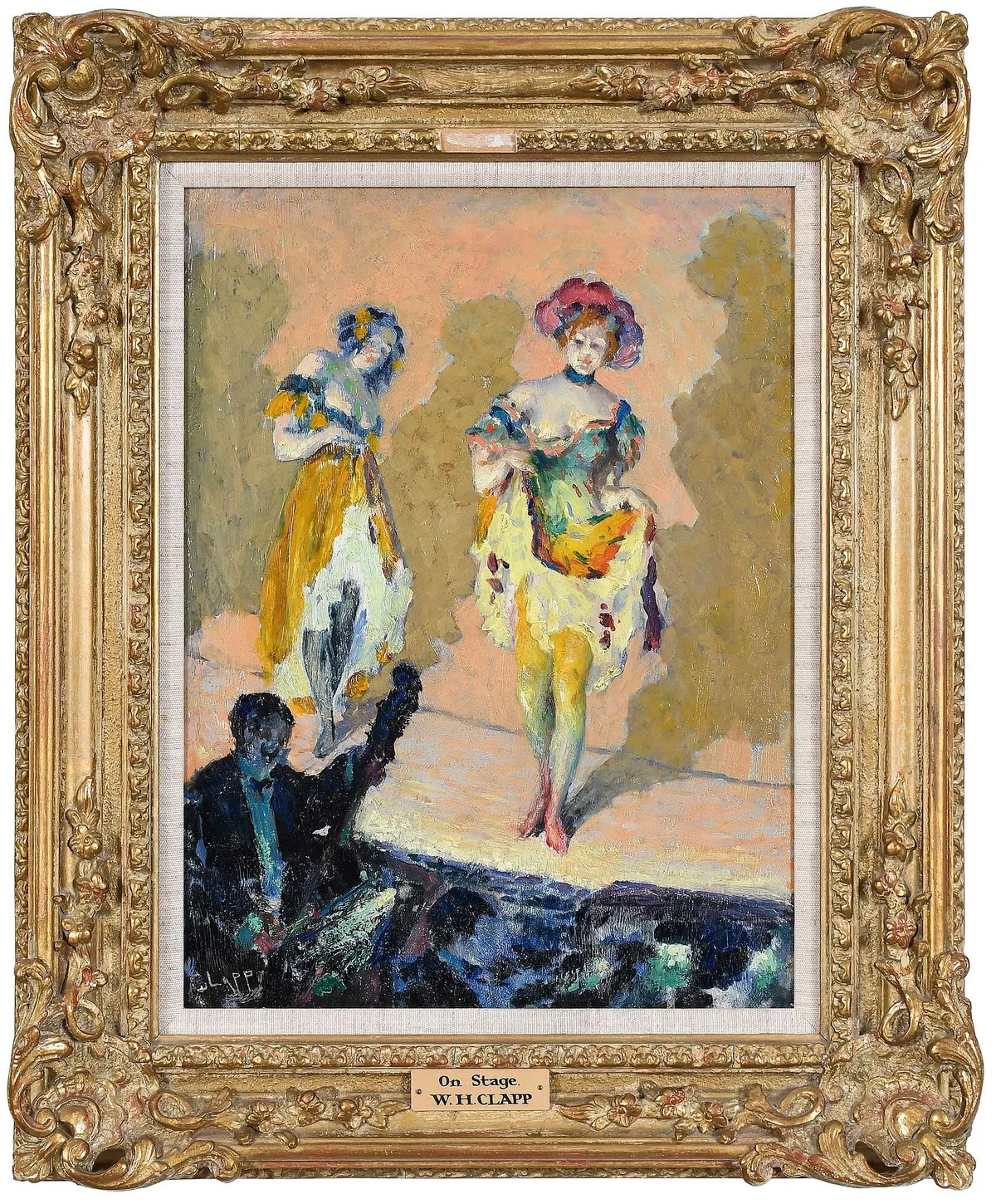 On Stage by William Clapp, oil on panel, sold Sep 2025