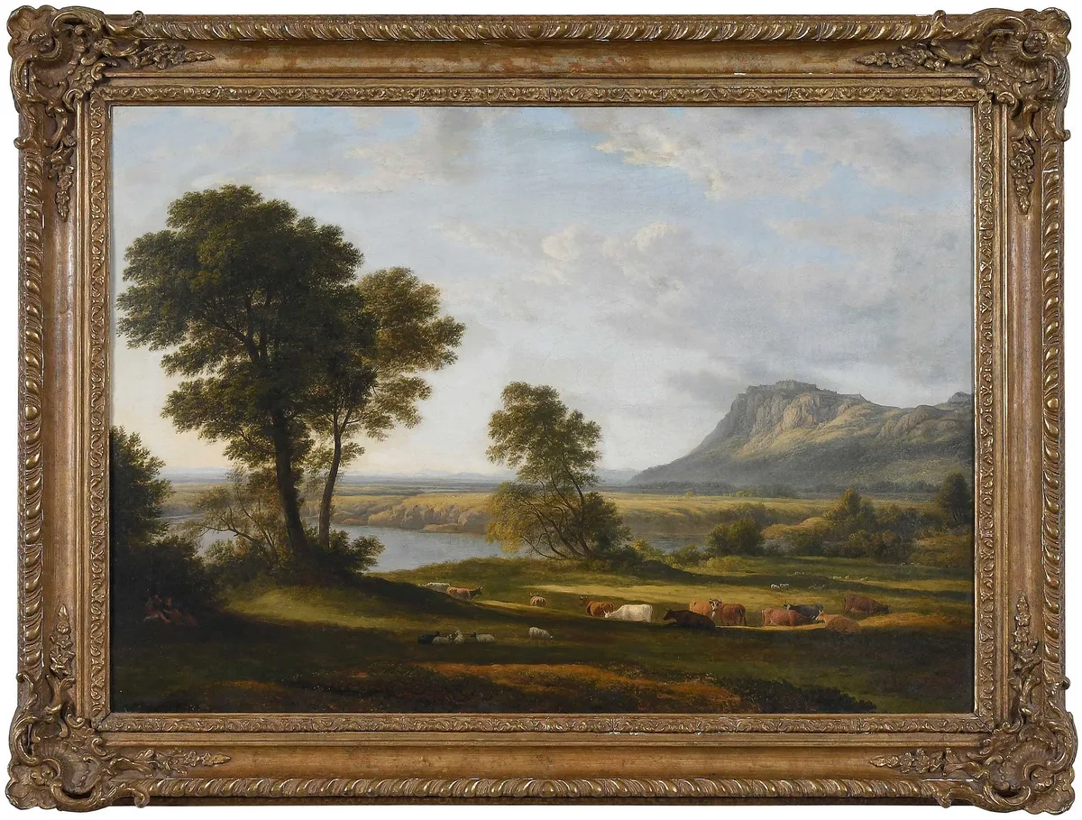 British School, Panoramic Landscape, oil on canvas