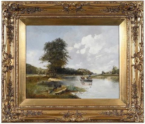Adams Barland, River Crossing, oil on canvas