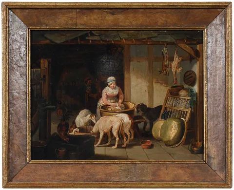 Bartholomeus Molenaer, Kitchen Scene, oil on panel