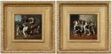 John Emms, A Pair of Miniature Paintings, Foxhound Puppies