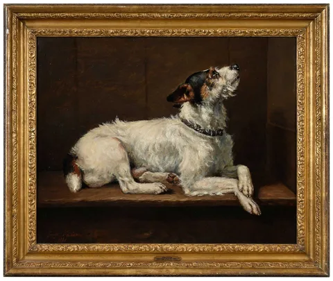 George Paice, Terrier, oil on canvas