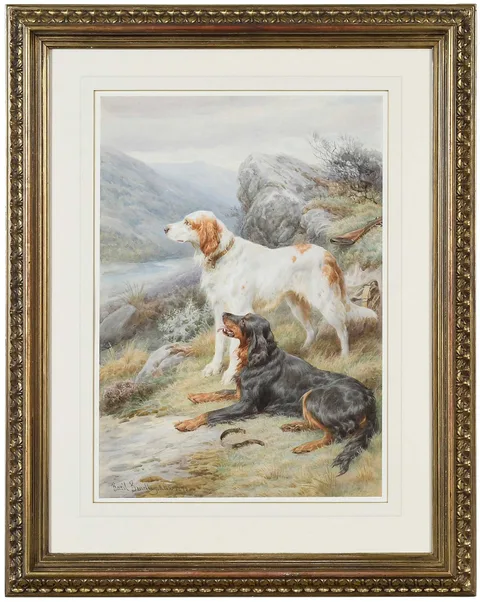Basil Bradley, R.W.S., Waiting For Their Master, 1893, watercolor and bodycolor over pencil on paper