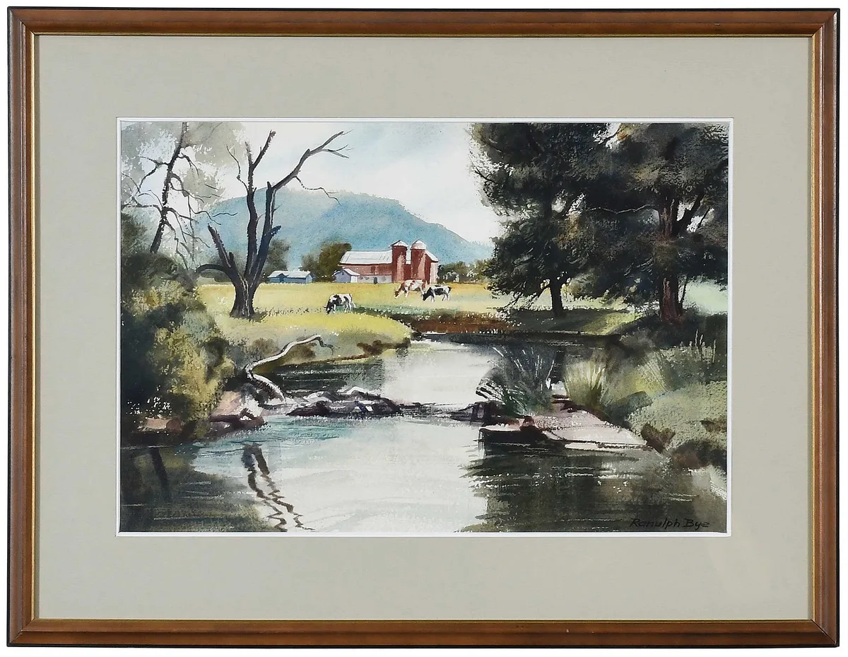 Ranulph (De Bayeux) Bye, North Jersey Landscape, Spring Valley, Bucks County, 1963, watercolor on paper