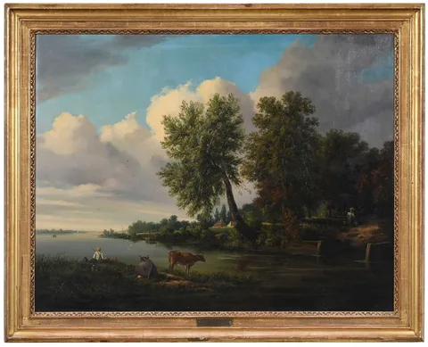 William Ashford, River Landscape, oil on canvas