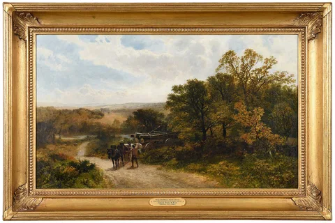 Logger by a Track by James Peel, oil on canvas, sold Jun 2025