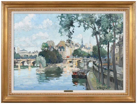 Constantine Kluge, l'Ile de la Cite, oil on canvas