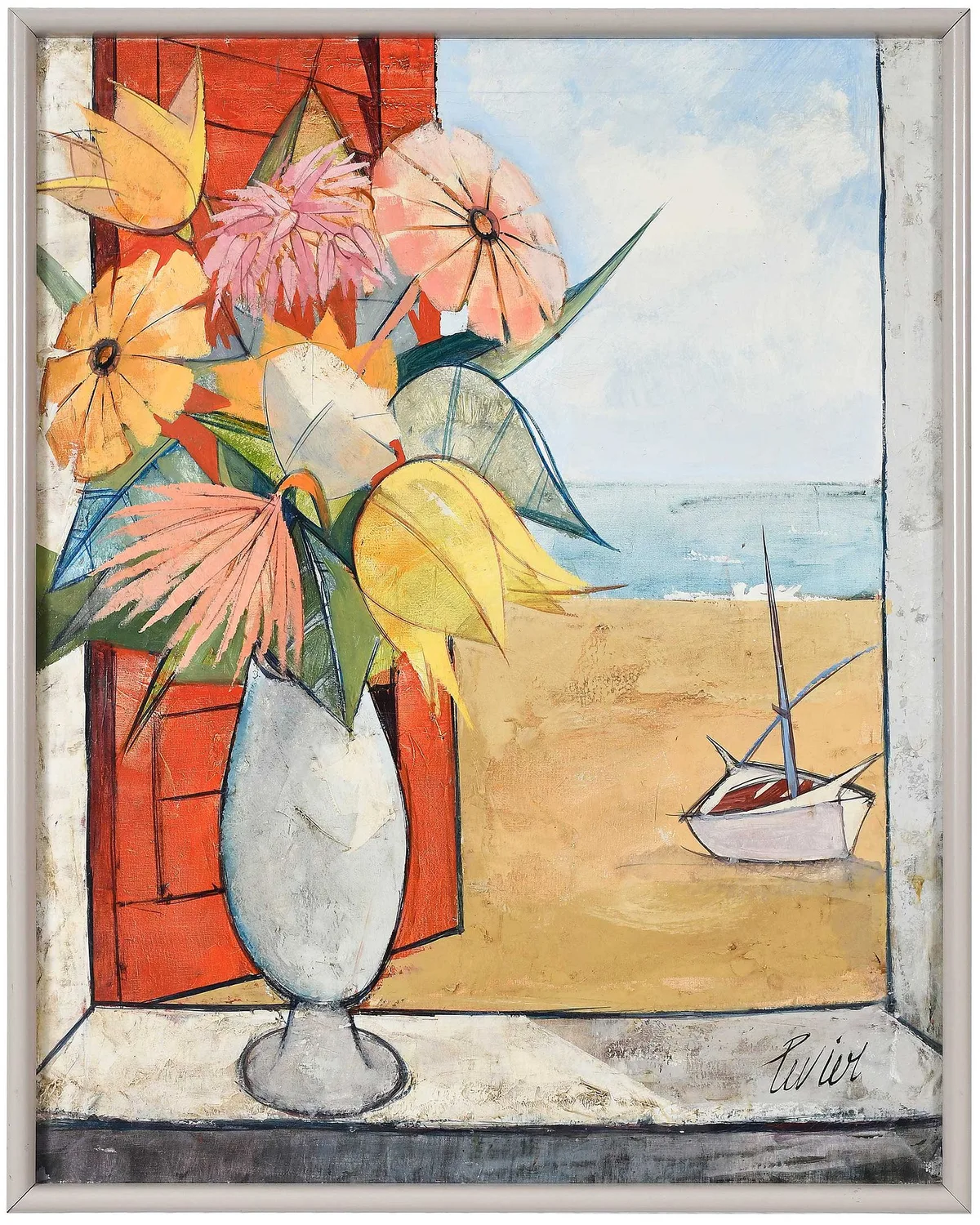 Still Life by Charles Levier, oil on canvas, sold Jun 2025