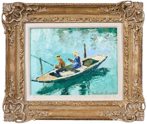 Paul-Émile Pissarro, Pecheurs en Barque, oil on canvas