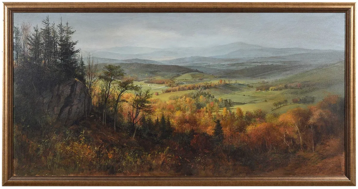 Harry Frederick Tepker, North Carolina Mountains, oil on board