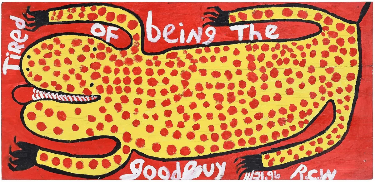Ruby Williams, Tired of Being the Good Guy, 11/21/96, oil paint on board