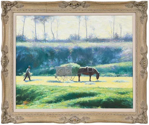 Richard Earl Thompson, Green Chopping, oil on canvas