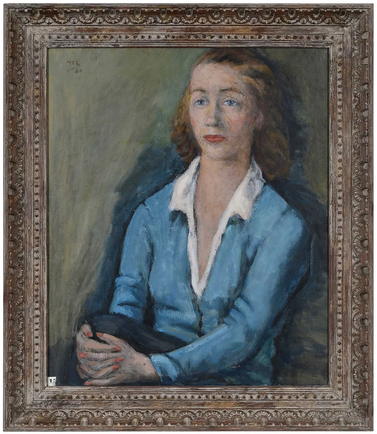 Portrait Painting by Thomas Irwin Laughlin, 1960, oil on canvas, sold Jun 2025