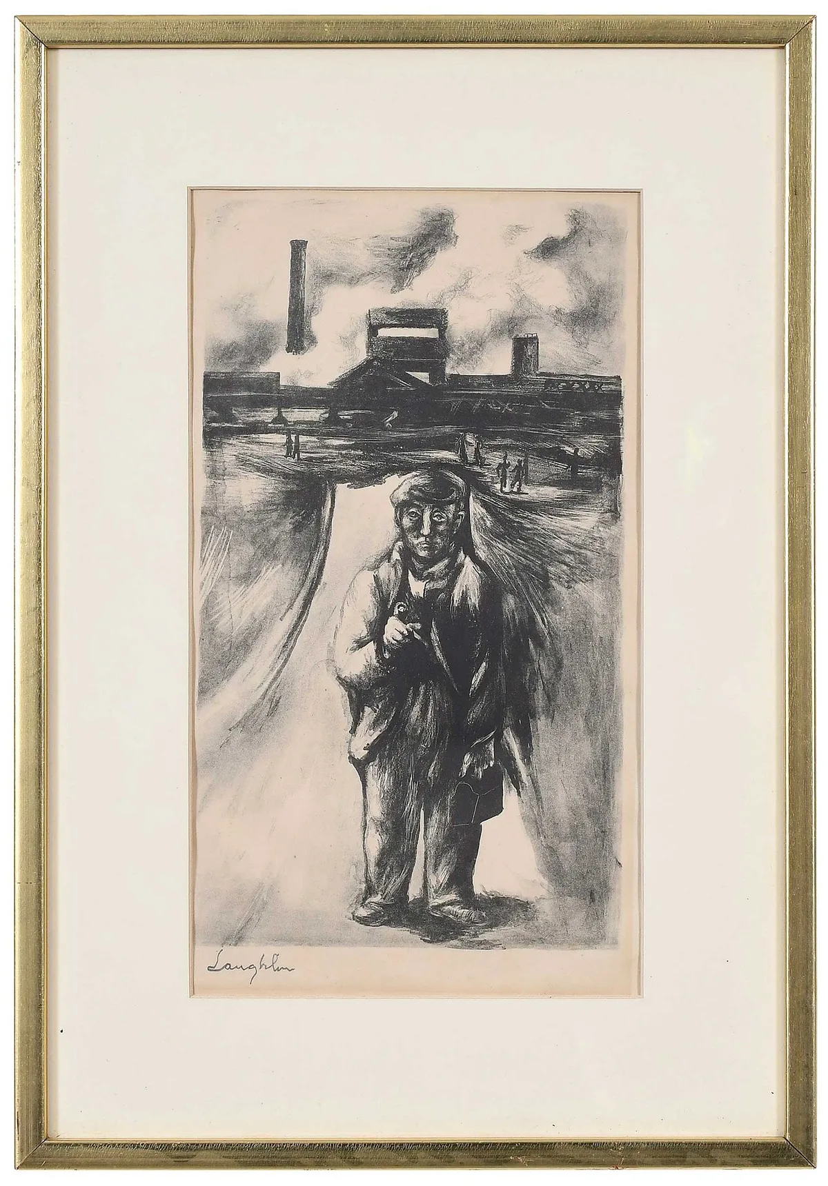 Two Works by Thomas Irwin Laughlin, etching on paper, offered Sep 2025
