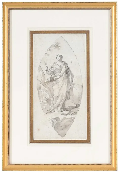 Pietro Antonio Novelli, Allegory of Astronomy, pen and ink and ink wash on laid paper