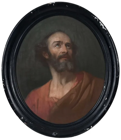 Hippolyte Lazerges, St. Peter Penitent, pastel on paper