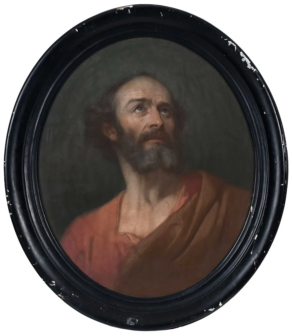 Hippolyte Lazerges, St. Peter Penitent, pastel on paper