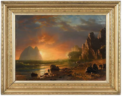 Albert Bierstadt, Sunset on the Coast, 1866, oil on canvas
