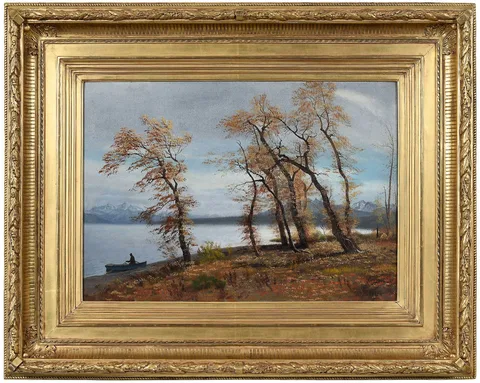 Albert Bierstadt, Lake Mary, California, oil on paper mounted on canvas
