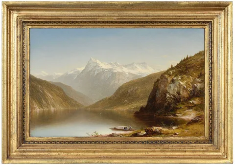 John William Casilear, Mountain Lake, 1861, oil on canvas