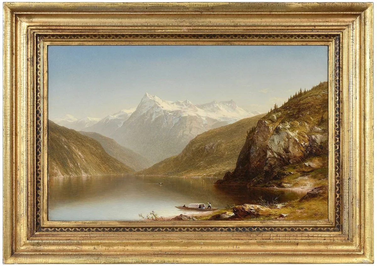 Mountain Lake by John William Casilear, 1861, oil on canvas, sold May 2025