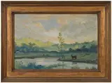 Louis Eilshemius, Landscape with Cows