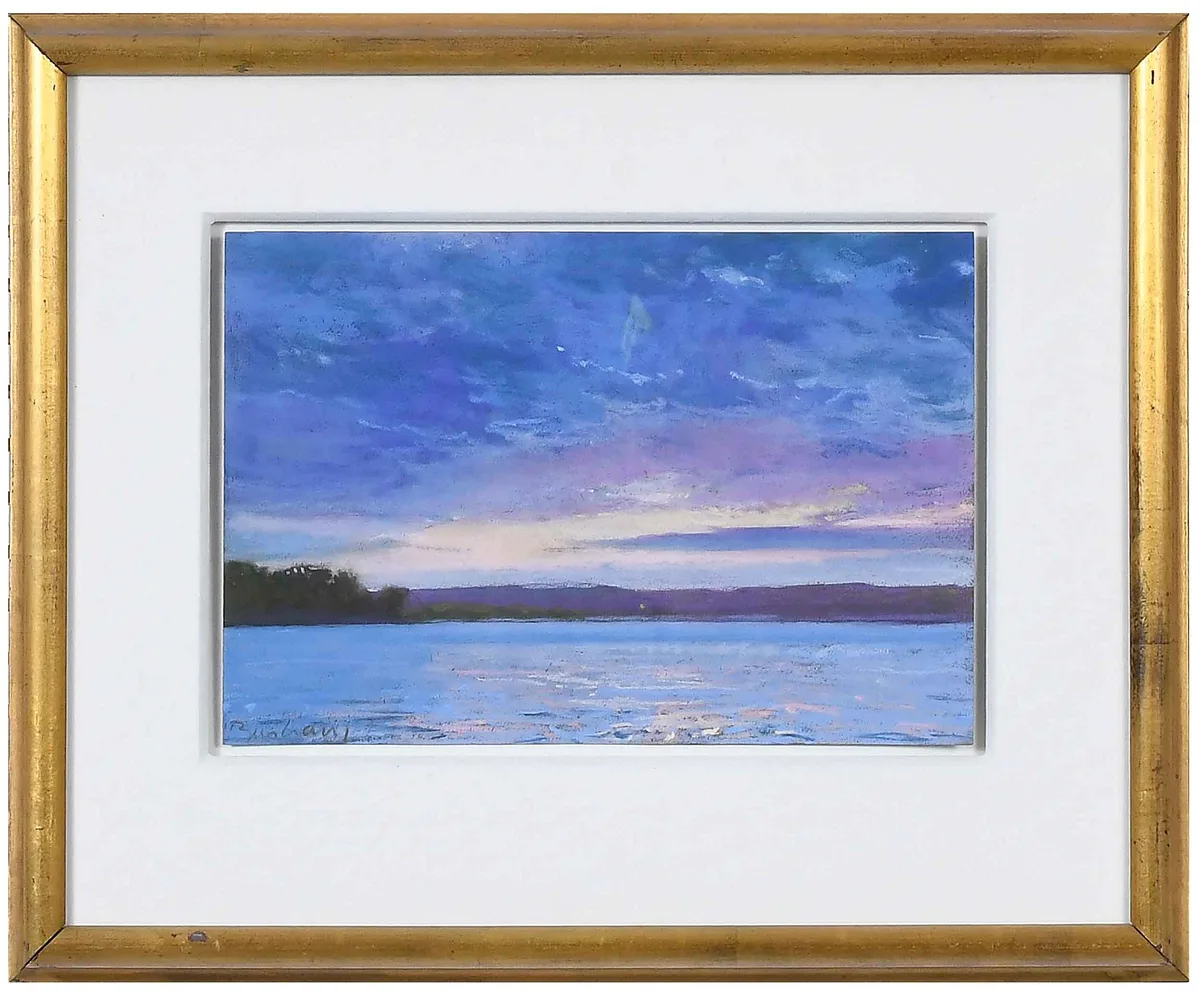 Charles Basham, Study for Lake Mendota Sky, 1991, pastel on paper