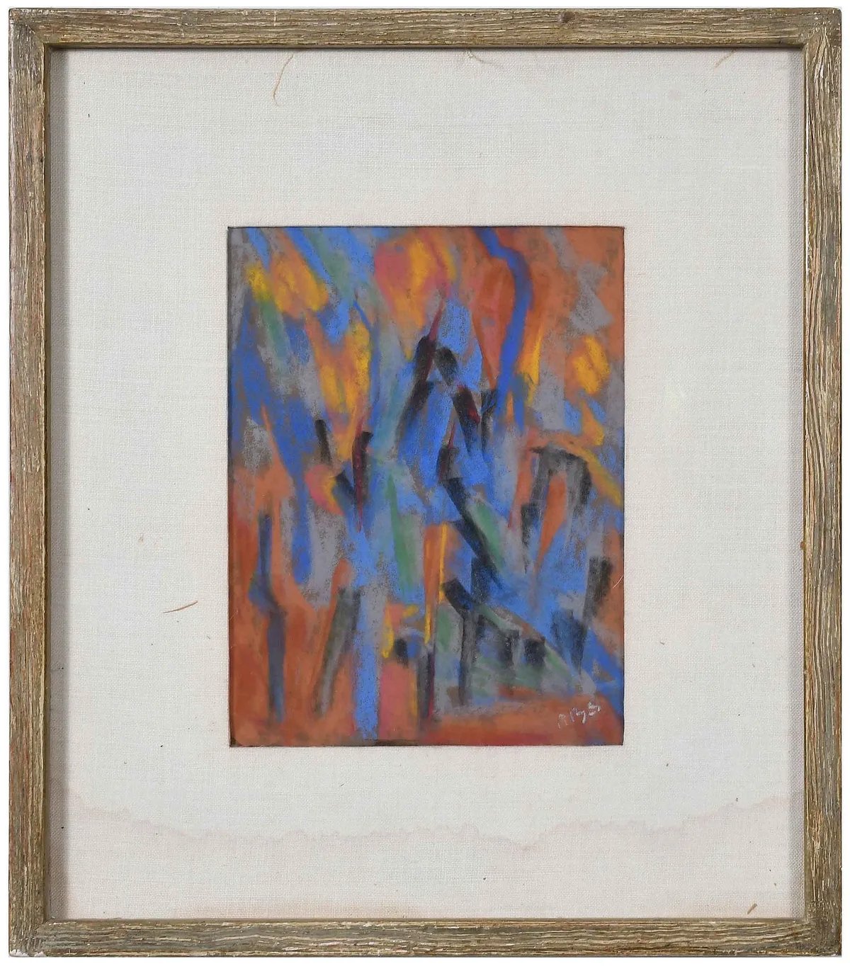 Ahron Ben-Shmuel, Abstraction, pastel on paper