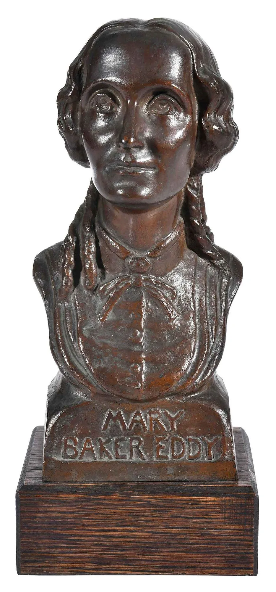 Brenda Putnam, Bust of Mary Baker Eddy, 1936, patinated bronze with wood base