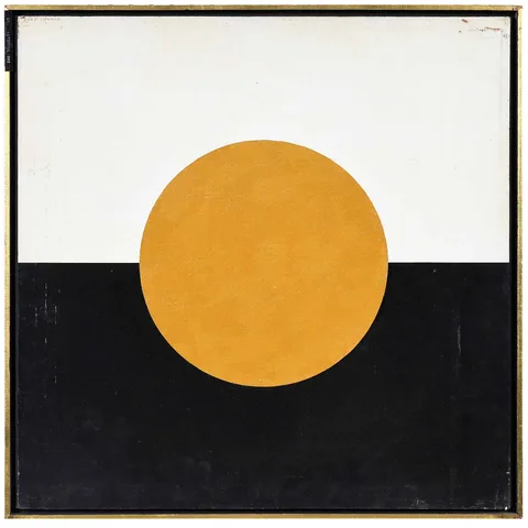 Fred Chance, Interval One, 1966, oil and applied canvas on Masonite