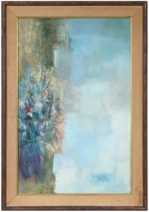 Joseph Meert, Vase of Flowers Abstraction, oil on canvas
