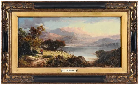 Tom Seymour, Landscape with Lake, oil on canvas