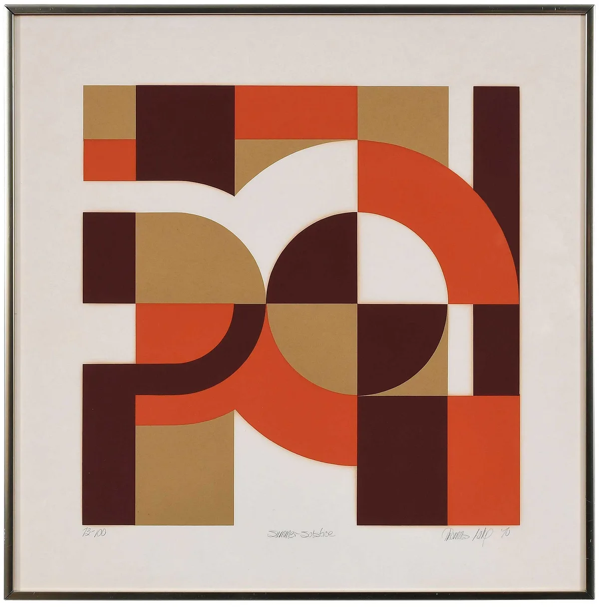 Summer Solstice by Thomas Lahy Modernist Serigraph, 1907, serigraph on paper, sold Jan 2025