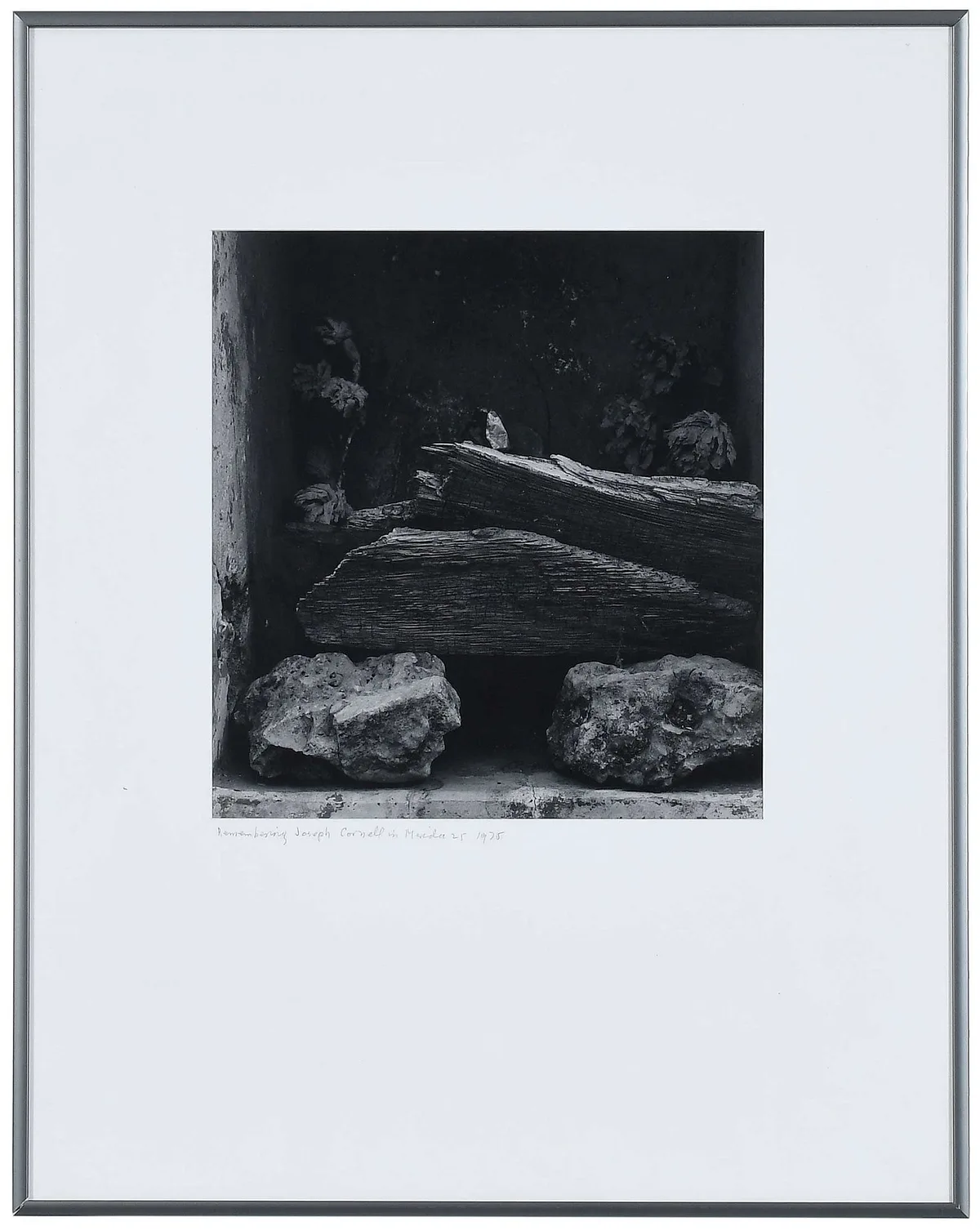 Remembering Joseph Cornell in Merida 25 by Aaron Siskind, 1975, gelatin silver print, sold Dec 2024