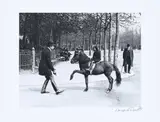 Jacques Henri Lartigue, City Street Scene with Child on Horse