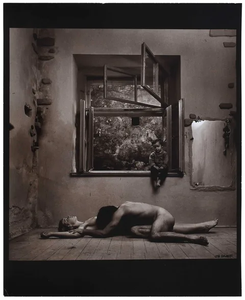 Jan Saudek, Man, Woman and Child, gelatin silver print