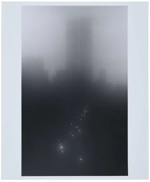Wolf von dem Bussche, Homage to Stieglitz, the Twin Towers, 1976, gelatin silver print