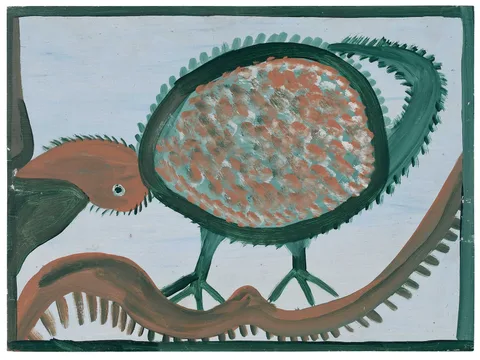 Mose Tolliver, Possum, paint on board
