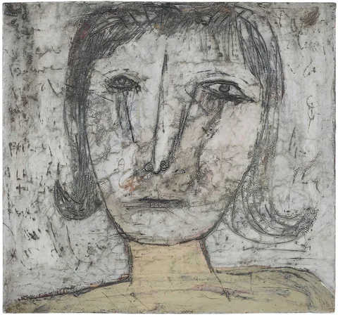 Terry Turrell, Imaginary Portrait, 2002, mixed media on wood