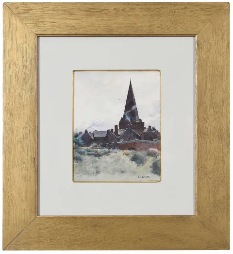Dennis Miller Bunker, Notre Dame de Larmor, watercolor on paper
