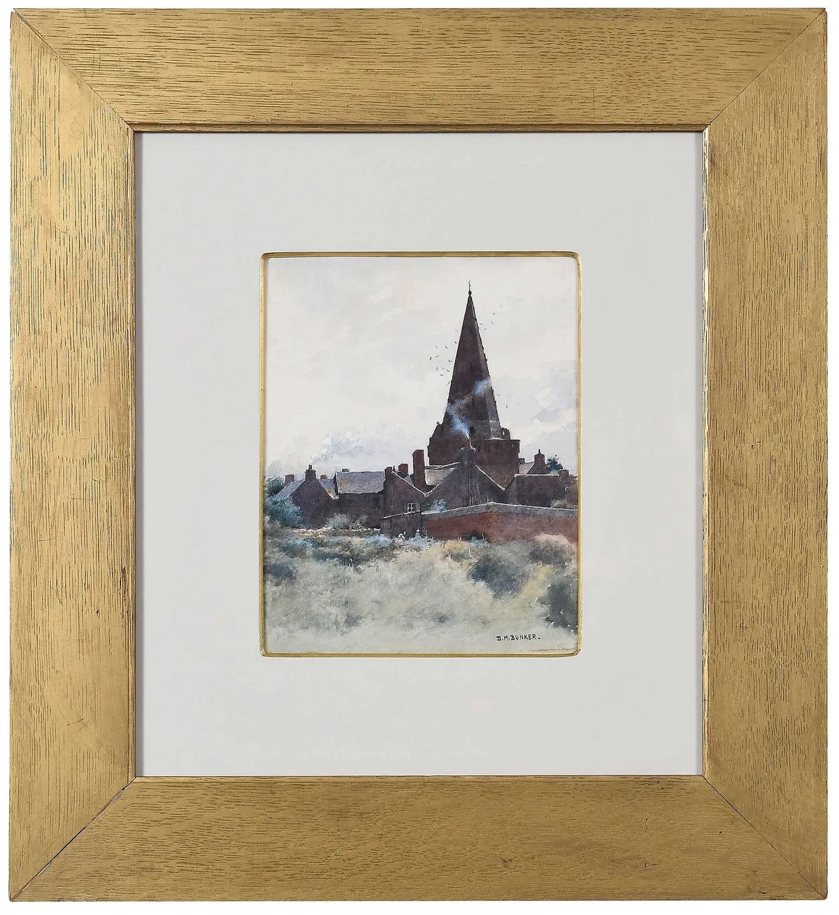 Notre Dame de Larmor by Dennis Miller Bunker, watercolor on paper, sold Jun 2024