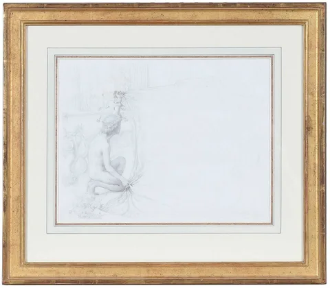 Dennis Miller Bunker, Study for Quartet Cover, pencil on paper