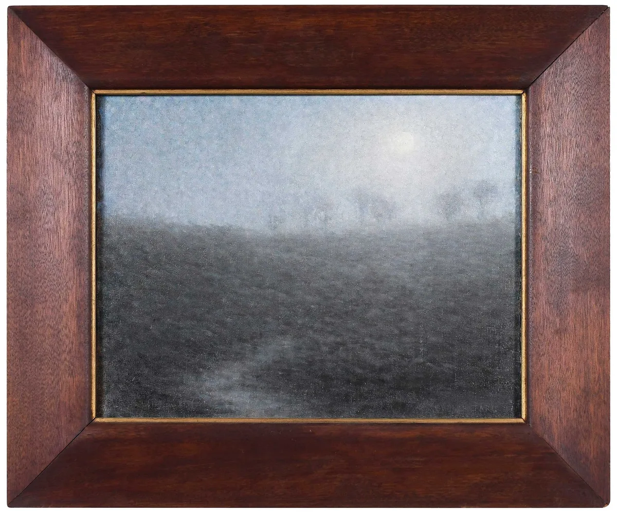 Moonrise by Dennis Miller Bunker, 1882, oil on canvas, sold Jun 2024