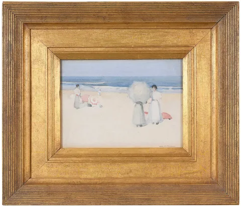 Leslie Prince Thompson, Figures on a Beach, watercolor on paper